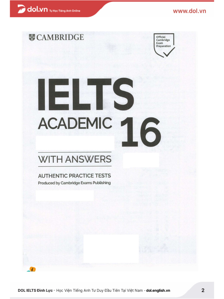 Cambridge Ielts 16 Test Only Pdf