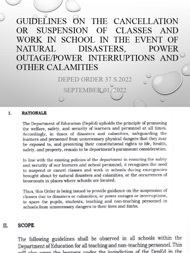 Guidelines On The Cancellation or Suspension of Classes PDF