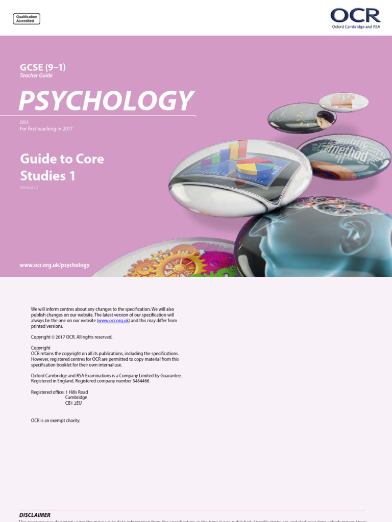GCSE Psychology Teacher Guide 2017 | PDF | Extraversion And ...