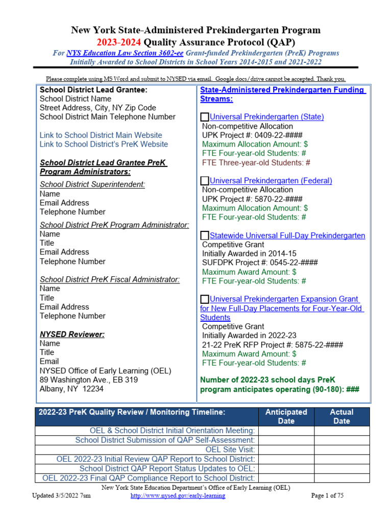 Appendix D 2023 24 Prek RFP Quality Assurance Protocol PDF School Bus