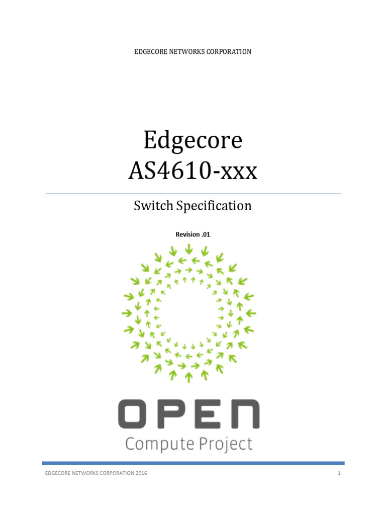 Edgecore Networks As4610 30 Or 54 Port 1g Withwithout Poe Access Switch
