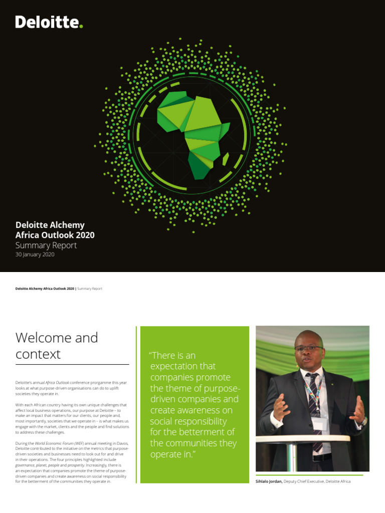 Deloitte Africa Outlook 2020 Summary | PDF | World Economic Forum ...