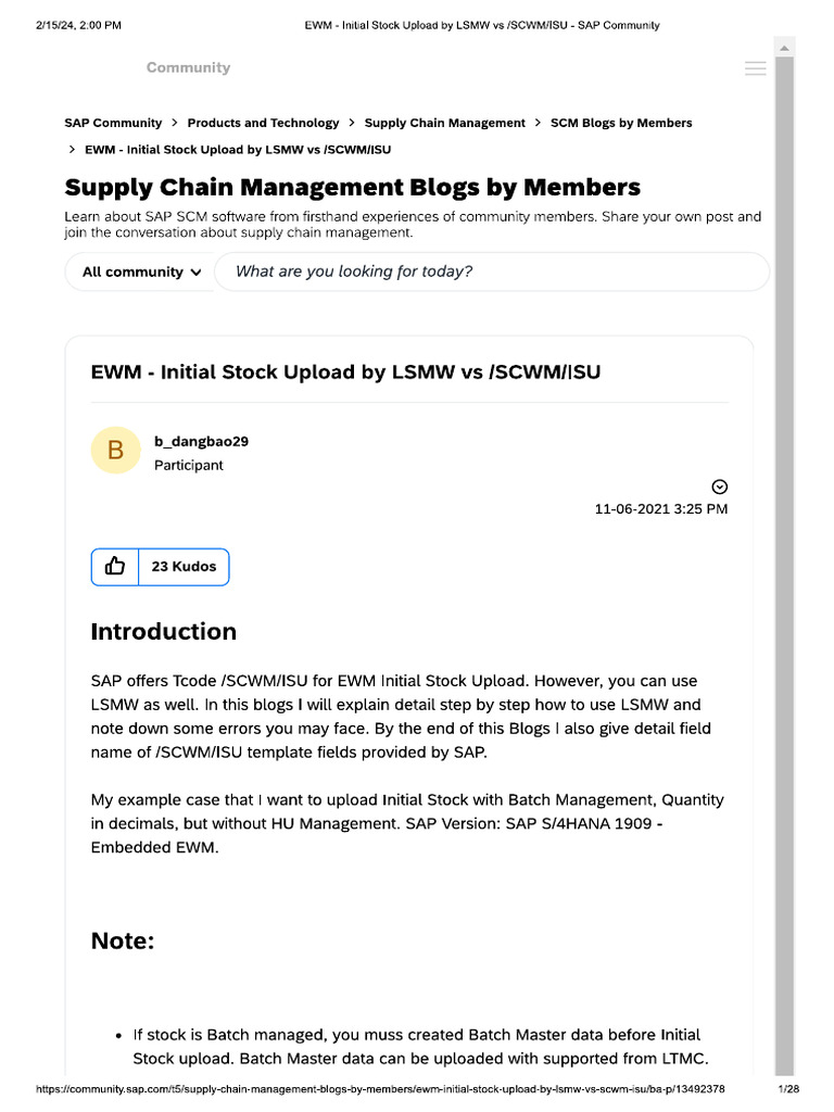 LSMW | PDF