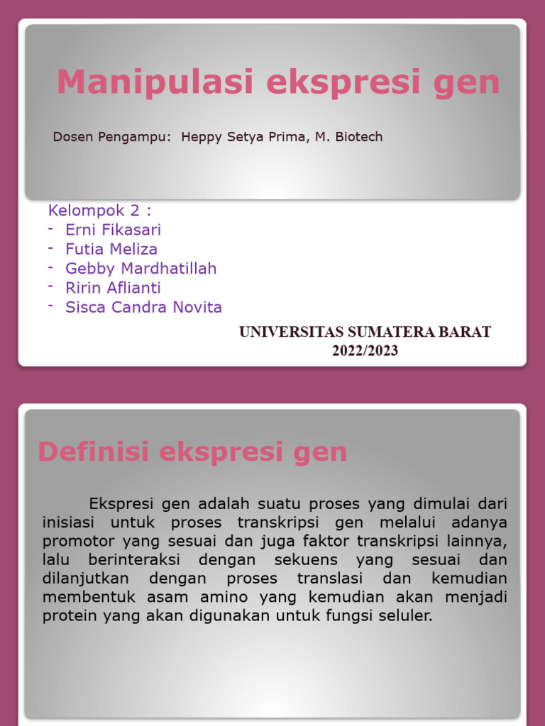 Proses dan Regulasi Ekspresi Gen | PDF