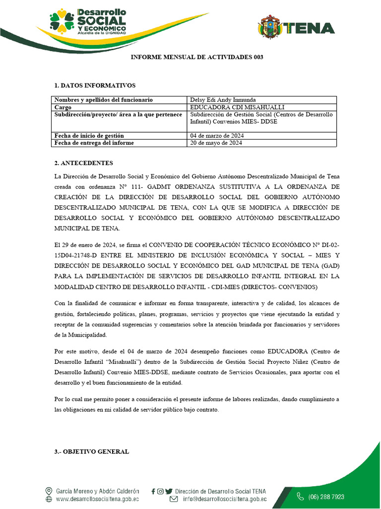 INFORME MENSUAL DE ACTIVIDADES DE 22 DE ABRIL A 20 DE MAYO DE 2024.docx ...