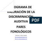 Analisis Discriminación Auditiva - Pares Fonológicos