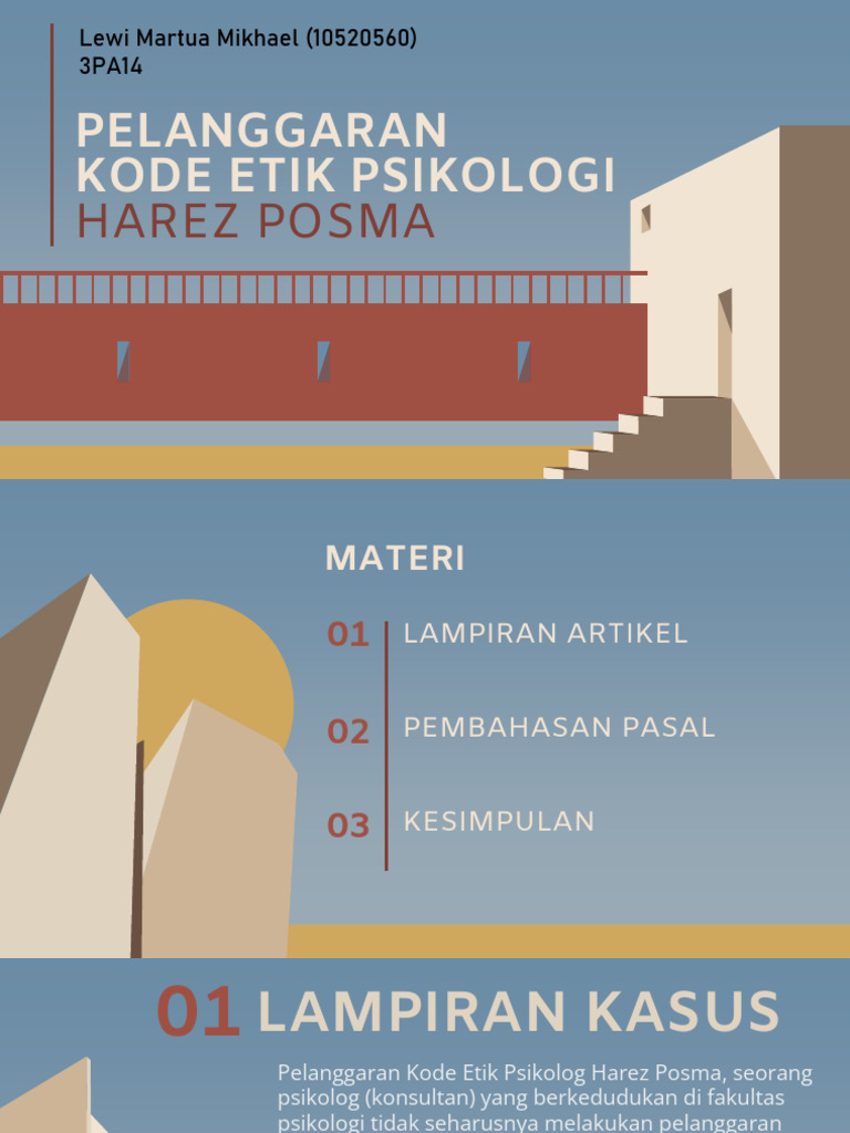 Pelanggaran Kode Etik Psikologi Harez Posma | PDF