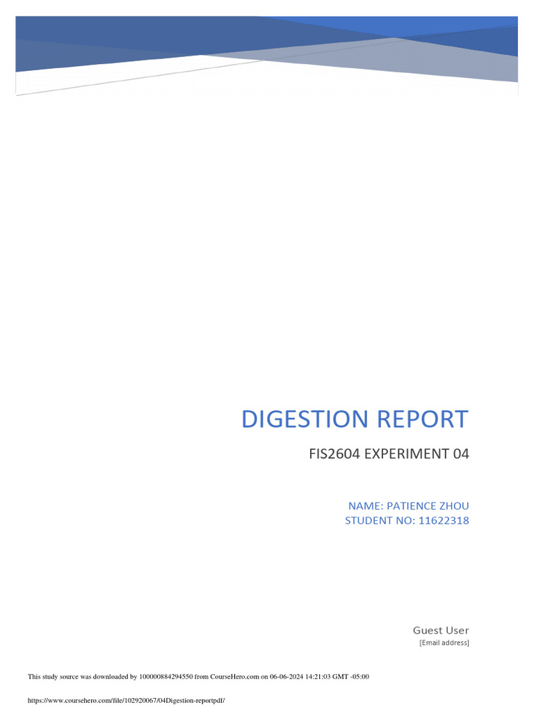 04.Digestion_report.pdf | Download Free PDF | Digestion | Biology