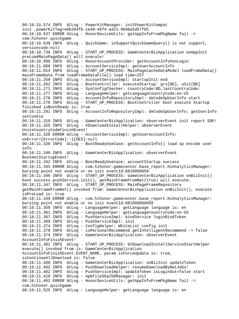 Honor Device Log Analysis Report | PDF | Computer Architecture ...