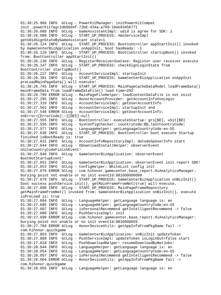 GameCenter Startup Log Analysis | PDF | Computer Science | Application ...