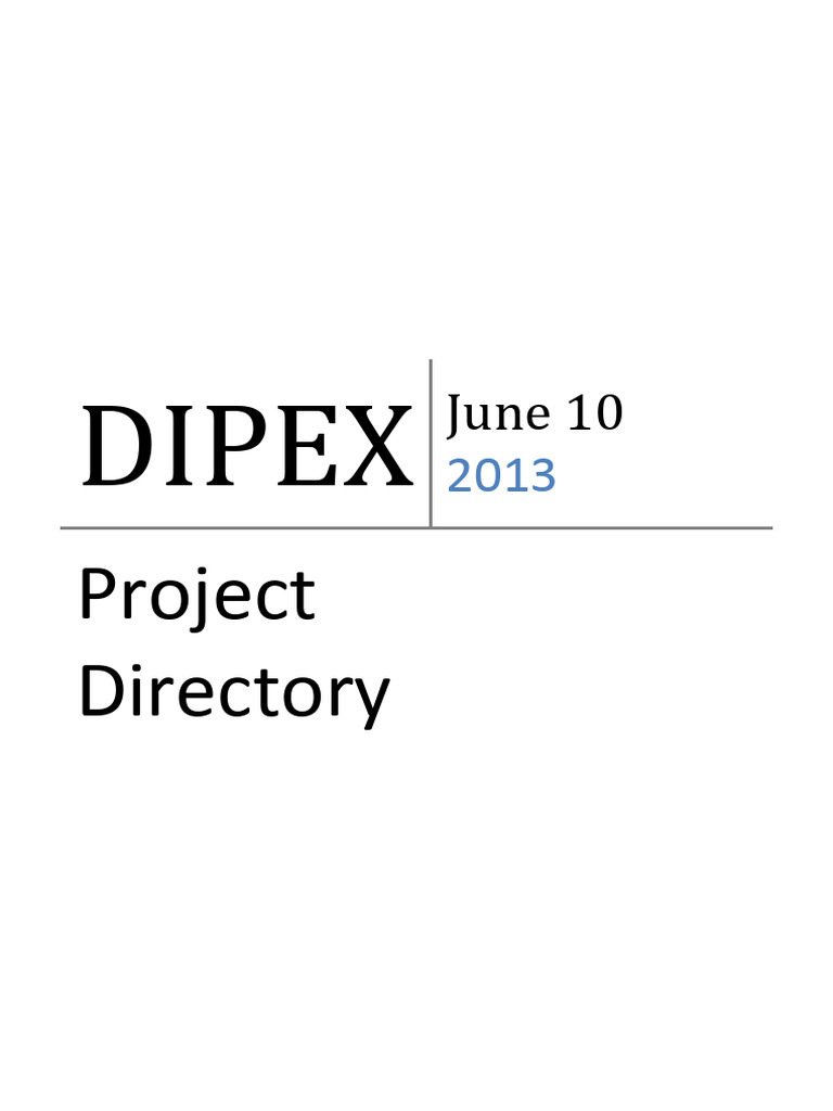 Dipex project directory rev final pdf engines brake