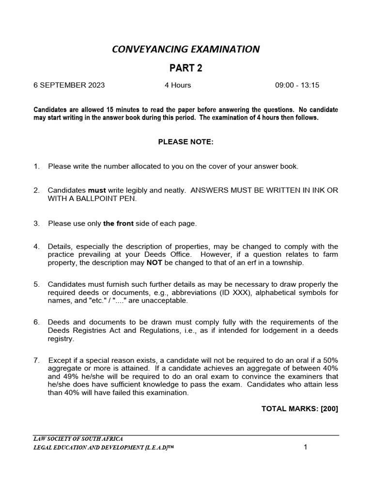 CONVEYANCING PART-2 September-2023 Final | PDF | Mortgage Law | Deed