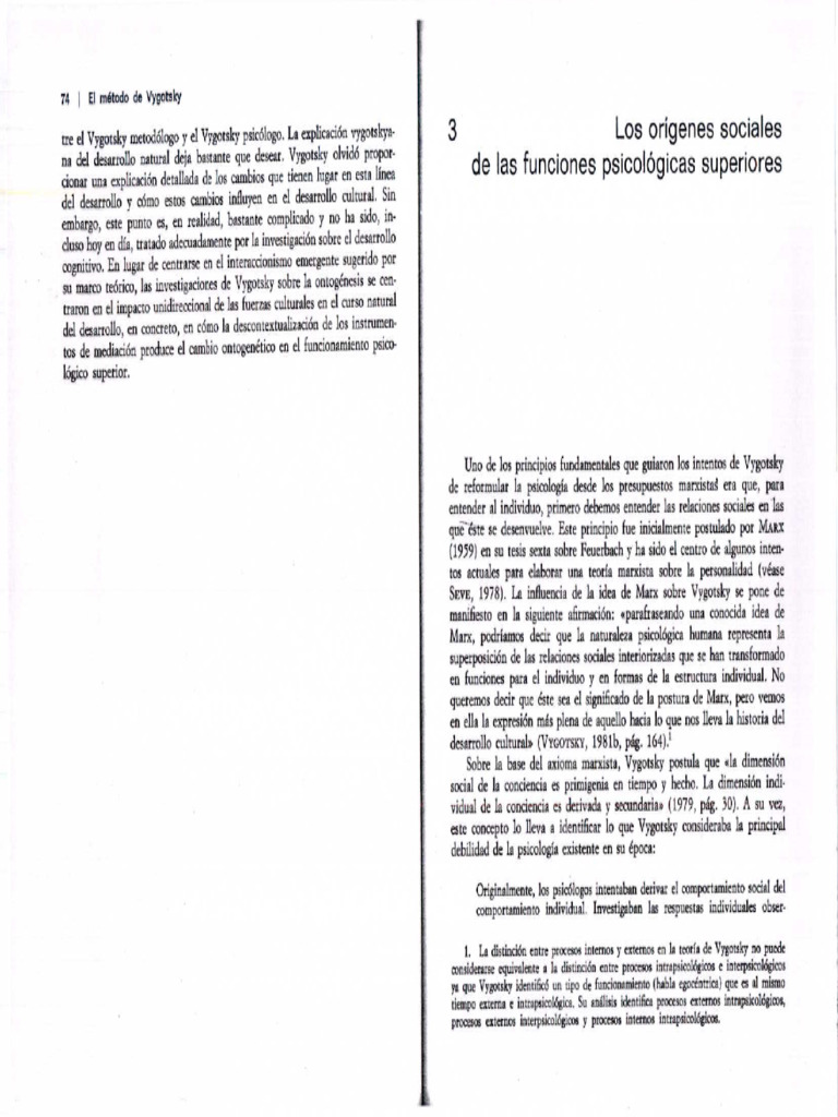 Vigotsky y La Formación Social de La Mente - C. 3 | PDF