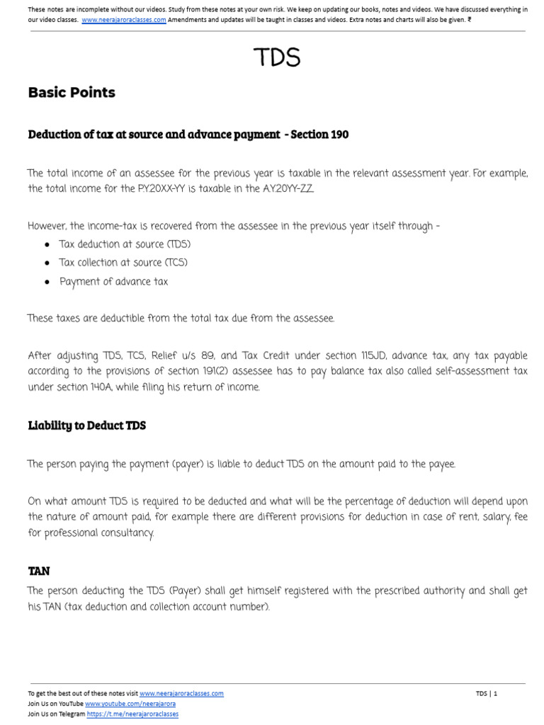 22 TDS | PDF | Payments | Income Tax