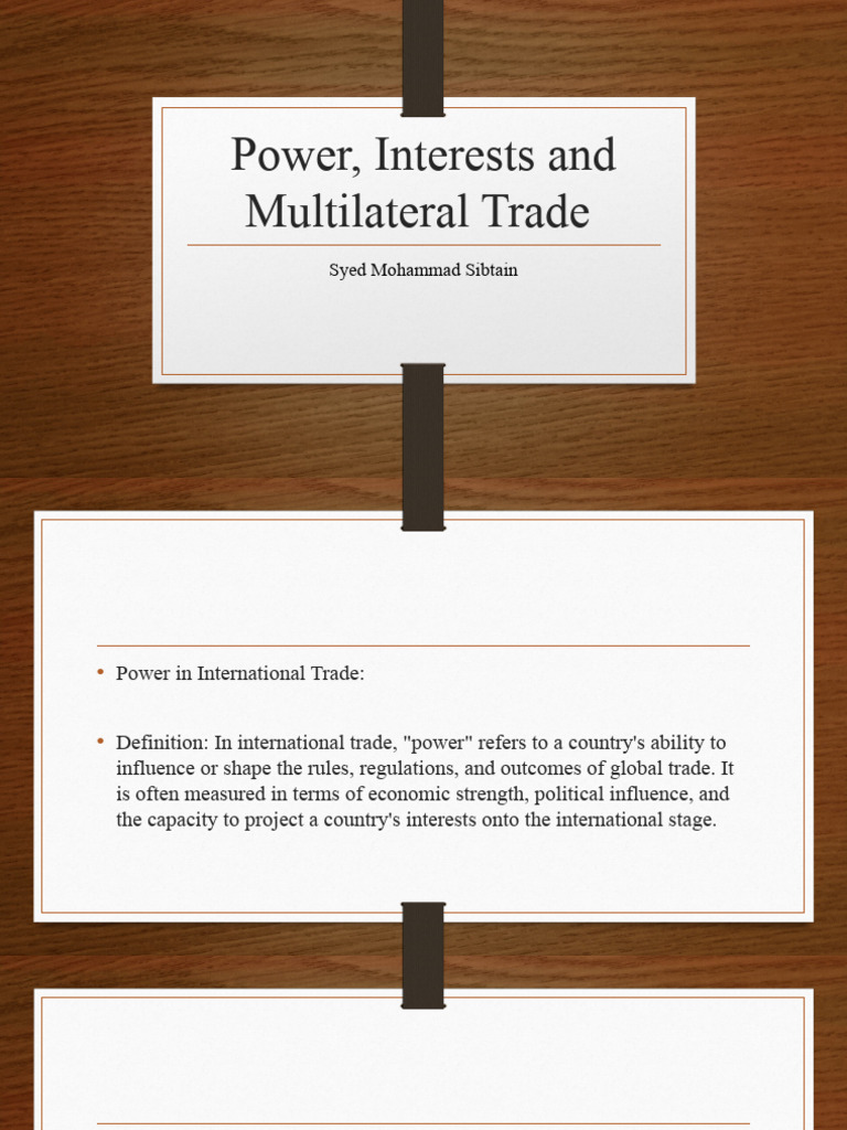 Power and Interests in Multilateral Trade | PDF | Politics