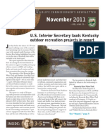 Kentucky Department Fish Wildlife November 2011 Newsletter