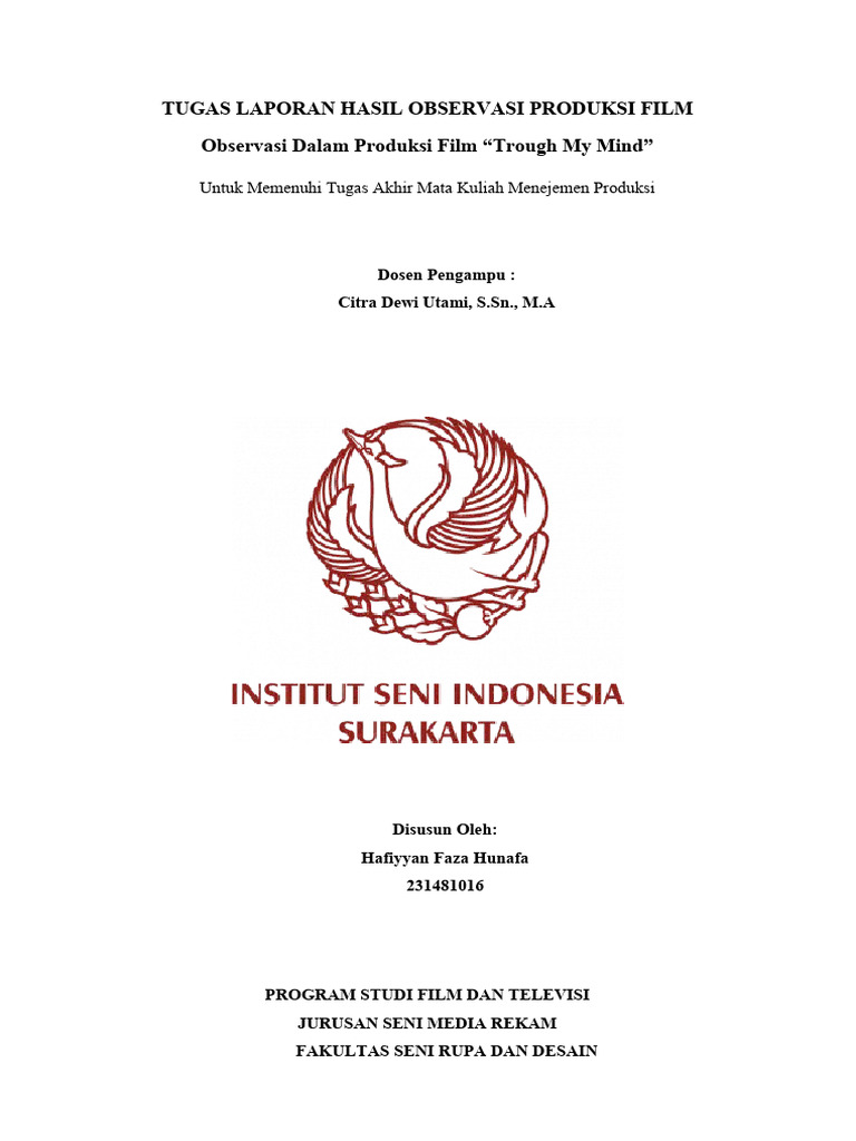 Hafiyyan Faza Hunafa - Observasi | PDF | Seni