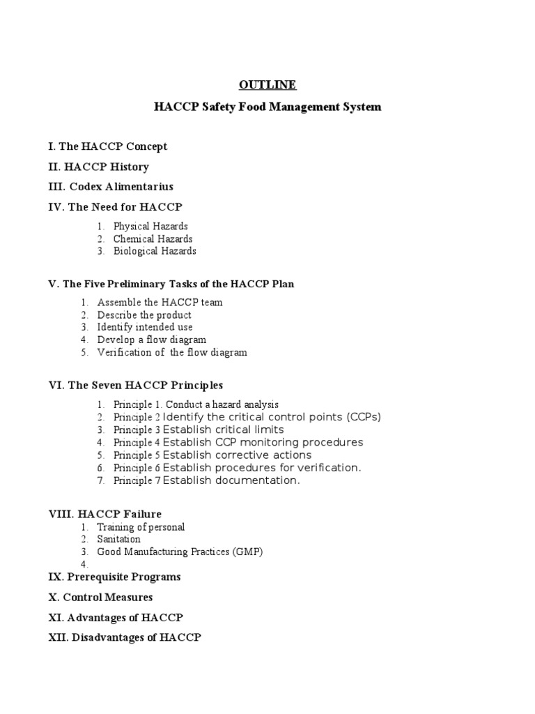 HACCP Concept | PDF | Hazard Analysis And Critical Control Points ...