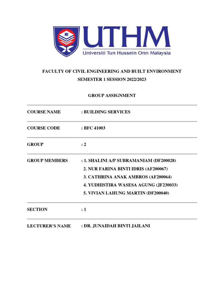 Group 2 Assignment Building Services | PDF | Humidity | Air Conditioning