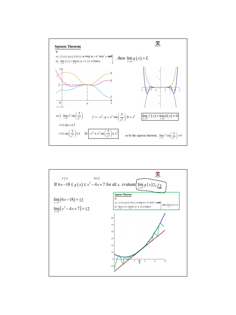 Understanding the Squeeze Theorem | PDF | Function (Mathematics ...