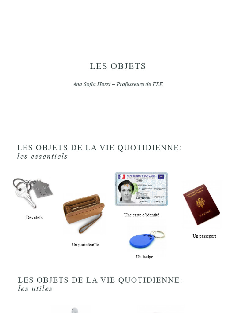 Les Objets | PDF | Papier