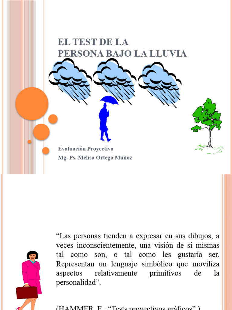 Test de la Persona Bajo la Lluvia | PDF | Trastorno de ansiedad | Ansiedad