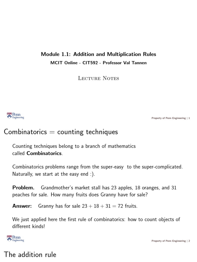 592 Lecture Notes 1.1 (December 2019) | PDF | Mathematics