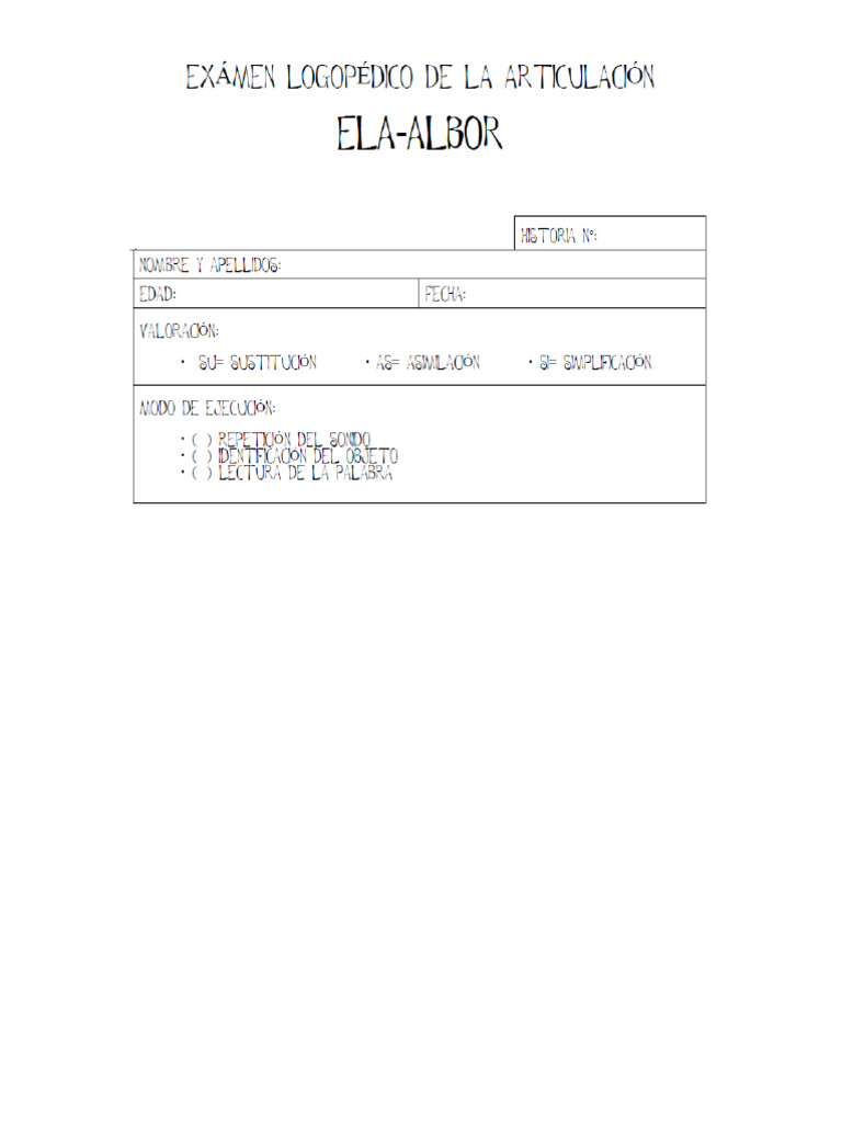 Formato Test ELAR R | PDF