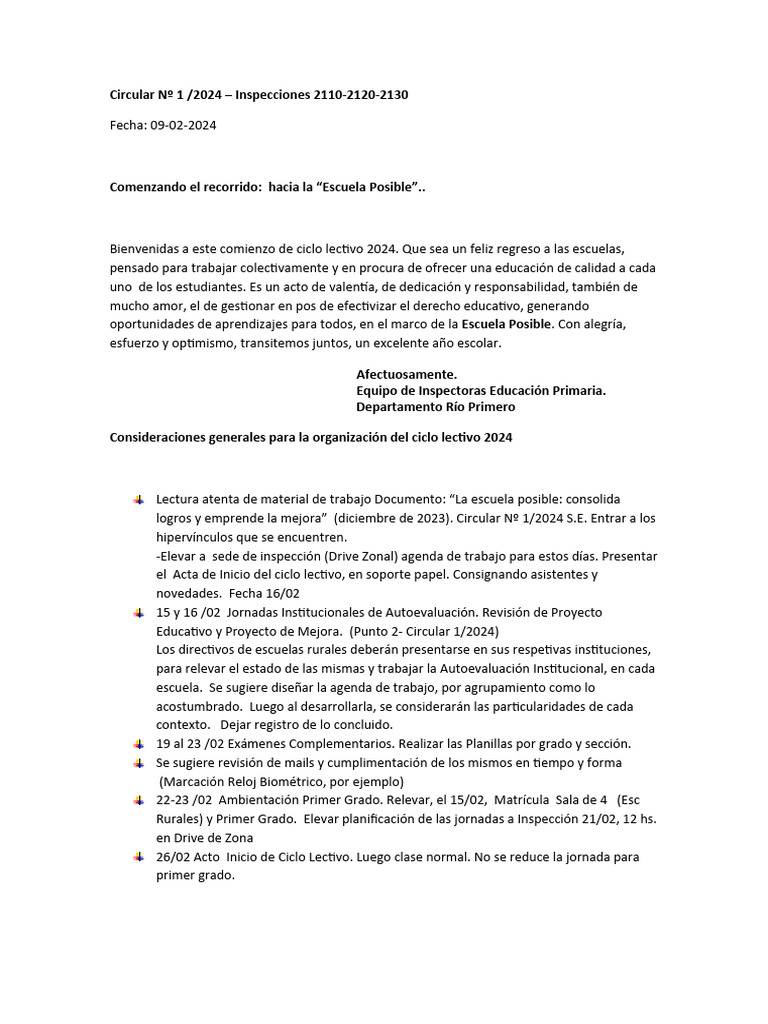 Circular N 1 - 2024 Inspec. | PDF | Negocios | Finanzas y dinero