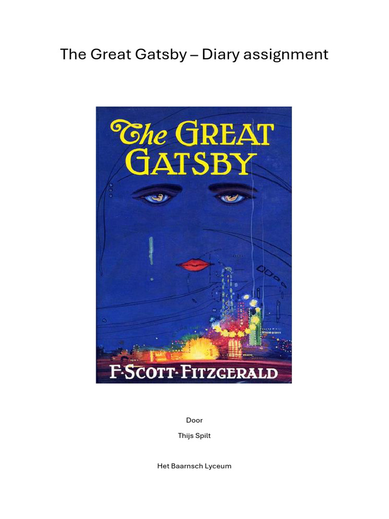 The Great Gatsby - Thijs Spilt | PDF | The Great Gatsby