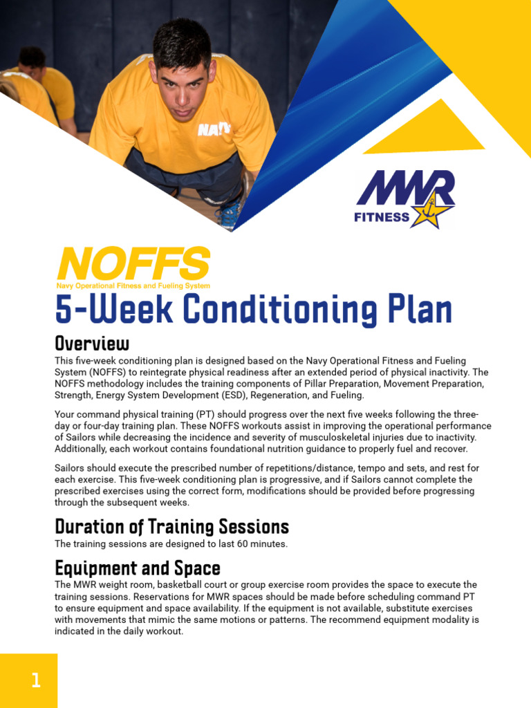 Navy NOFFS 5-Week Conditioning Plan | PDF | Strength Training ...