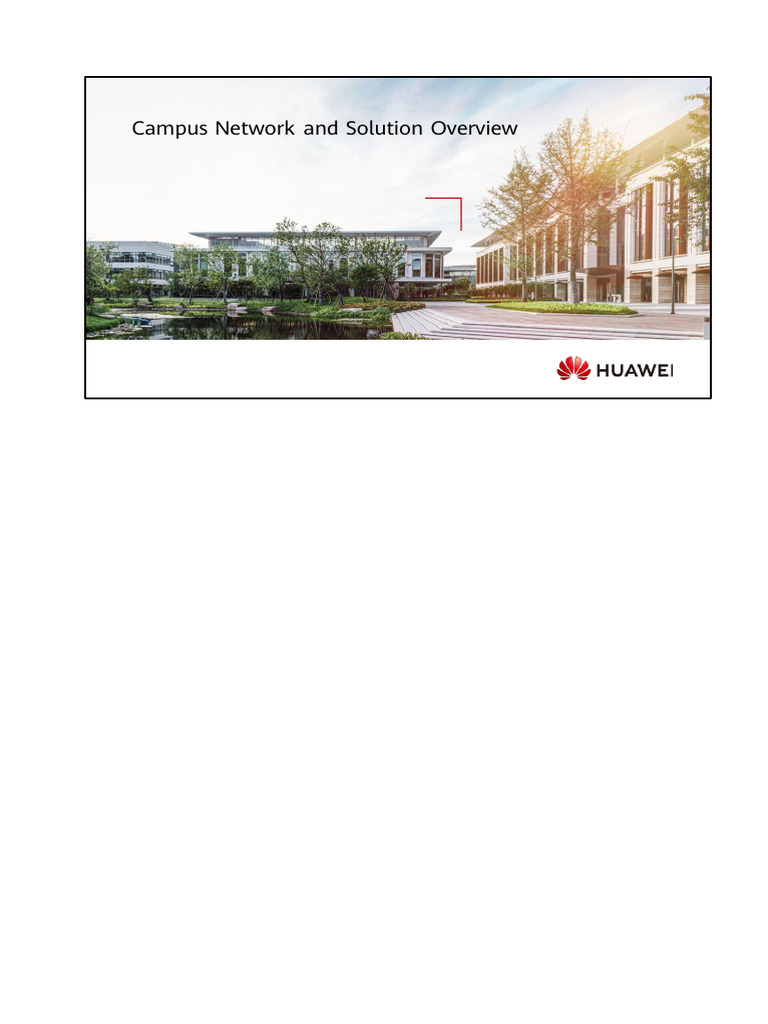 Campus Network and Solution Overview Course | PDF | Computer Network ...