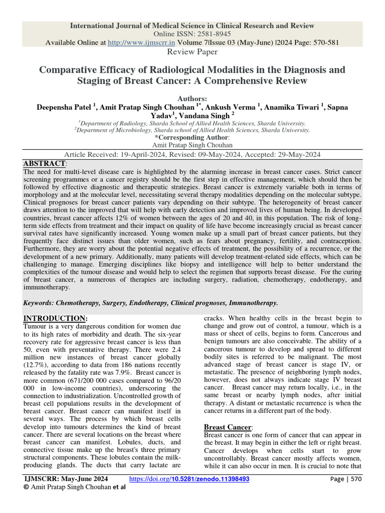 Comparative+Efficacy+of+570 581 | PDF | Breast Cancer | Medical Ultrasound