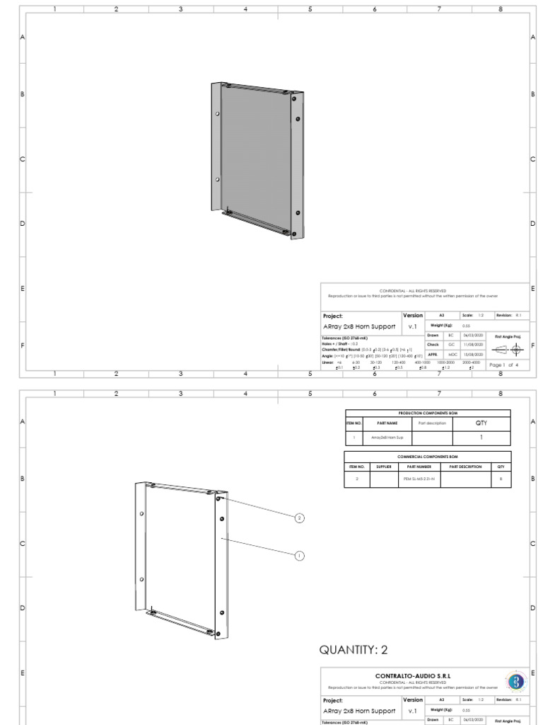 Array 2x8 Horn Support | PDF