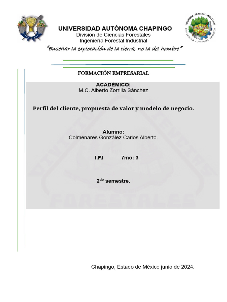 Perfil Del Cliente, Propuesta de Valor y Modelo de Negocio. | PDF ...