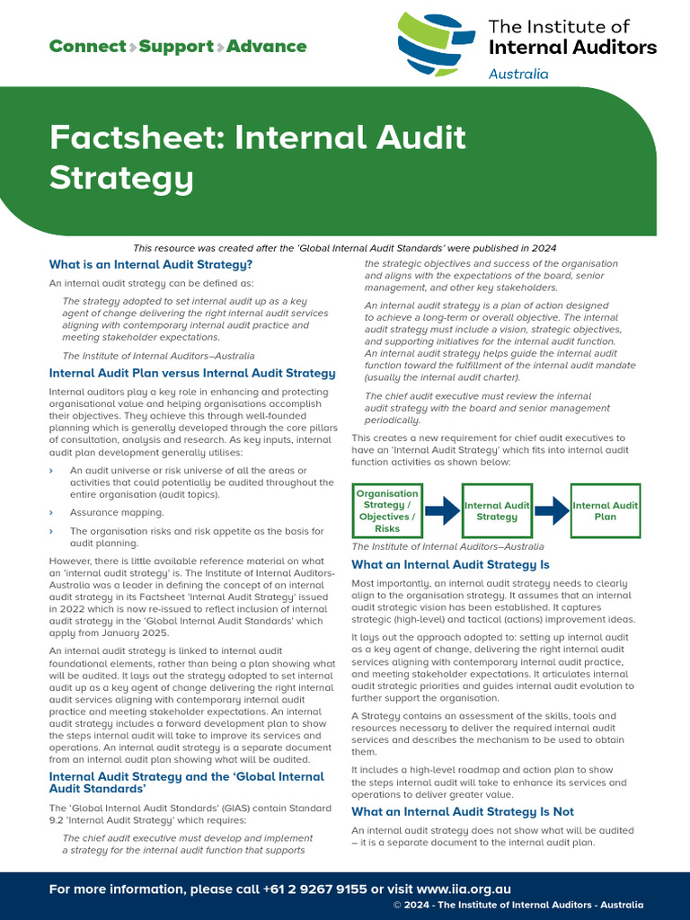 Example Of Internal Audit Strategy