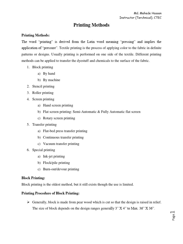 3d Printing Methods Pdf