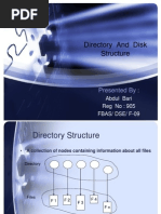 Directory and Disk Structure: Presented by