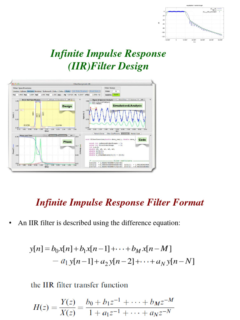 IIR Filter Design and Applications | PDF | Low Pass Filter | Electronics