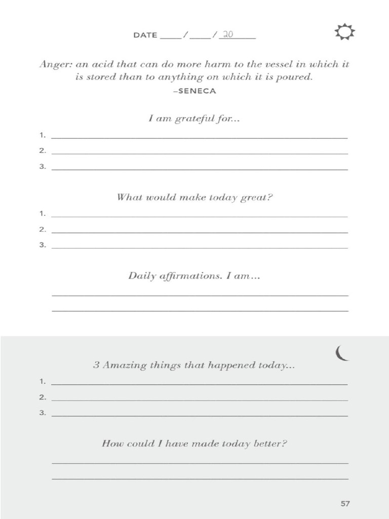 Five Minute Journal Page 57 | PDF
