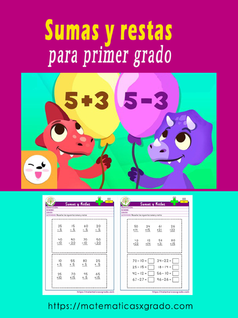 Sumas y Restas Para Primer Grado | PDF
