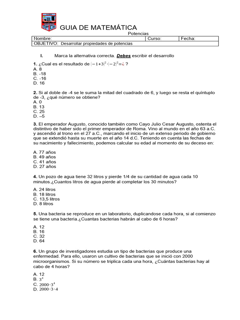 Guia De Potencias Pdf
