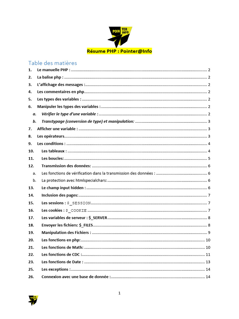 Guide Complet sur PHP et MySQL | PDF | PHP | Théorie (échecs)