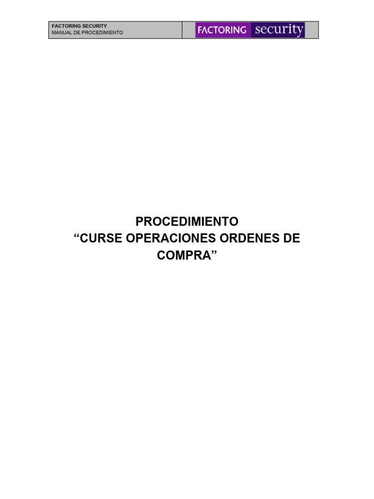 Manual Op Ordenes de Compra | PDF | Informática | Software