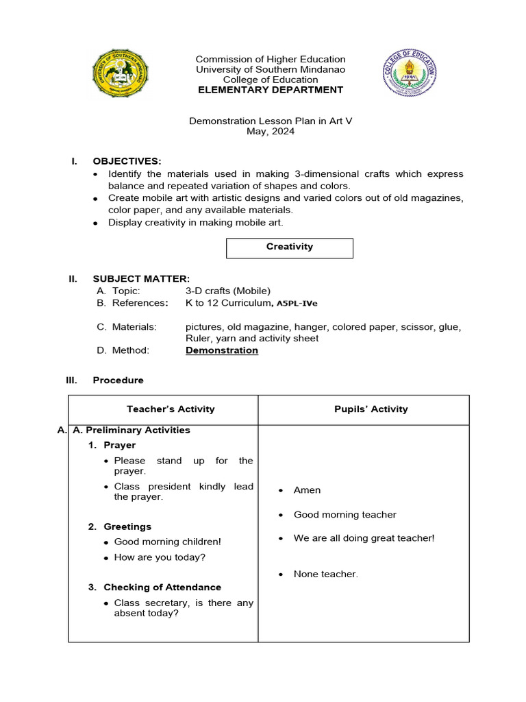 Arts Lp Final Pdf Teachers
