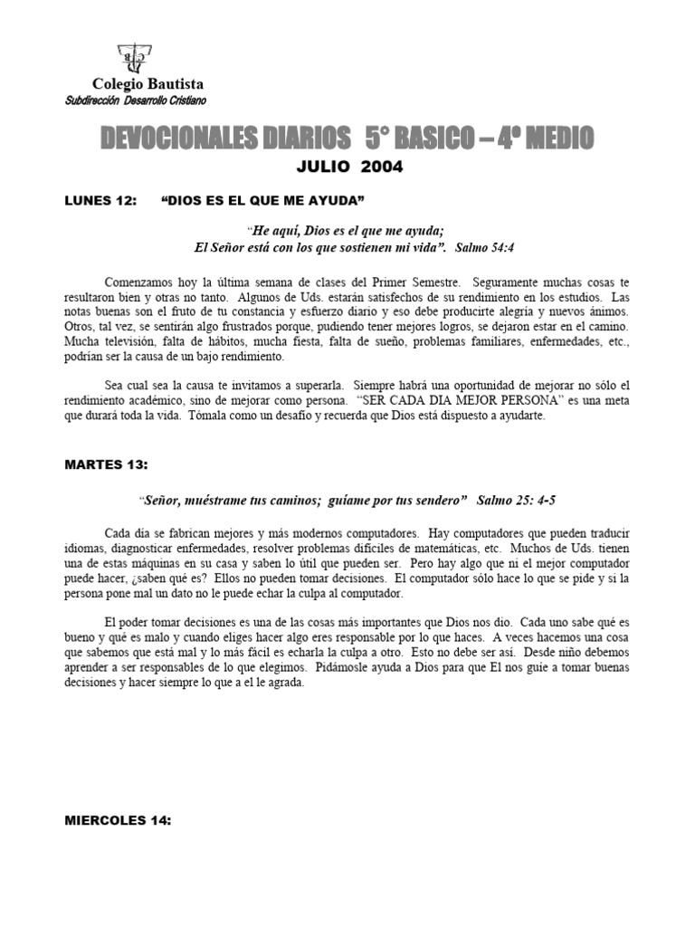 EM 12-15julio | PDF | Relaciones personales, crianza y desarrollo personal