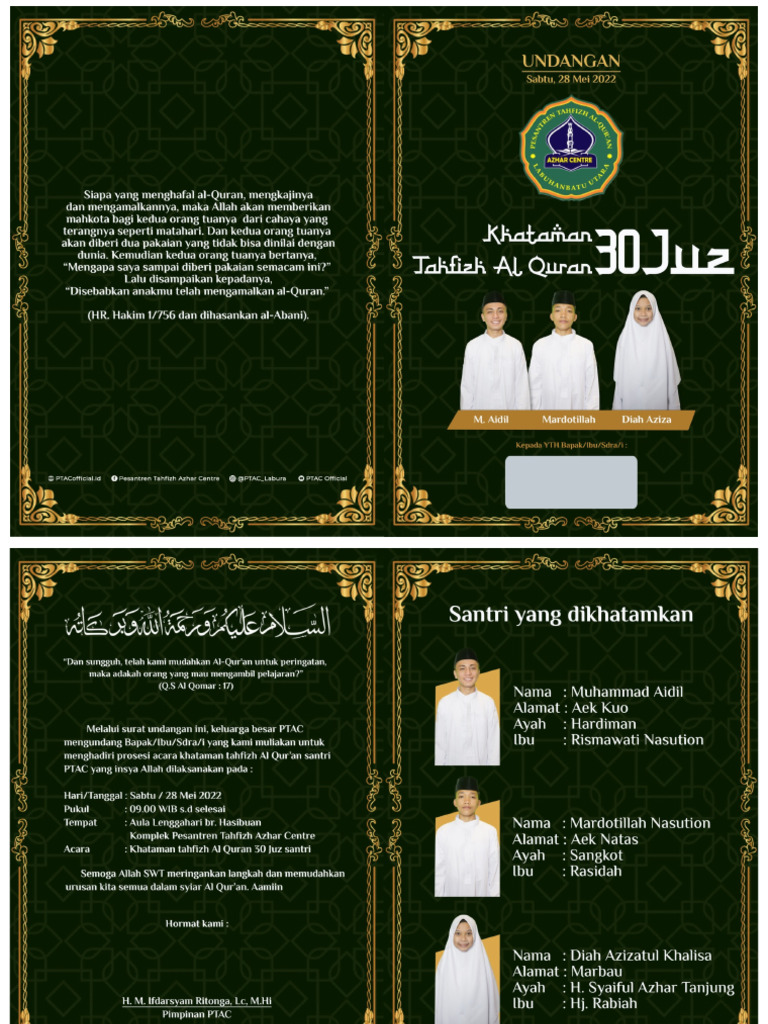 undangan khataman | PDF