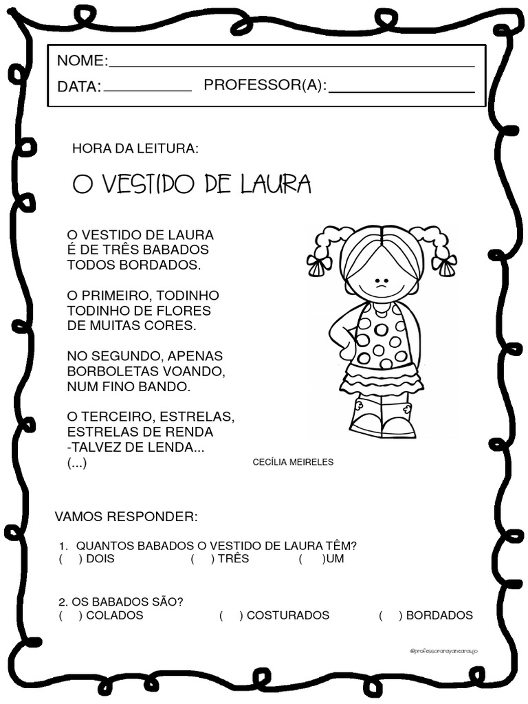 POEMA O VESTIDO DE LAURA | PDF