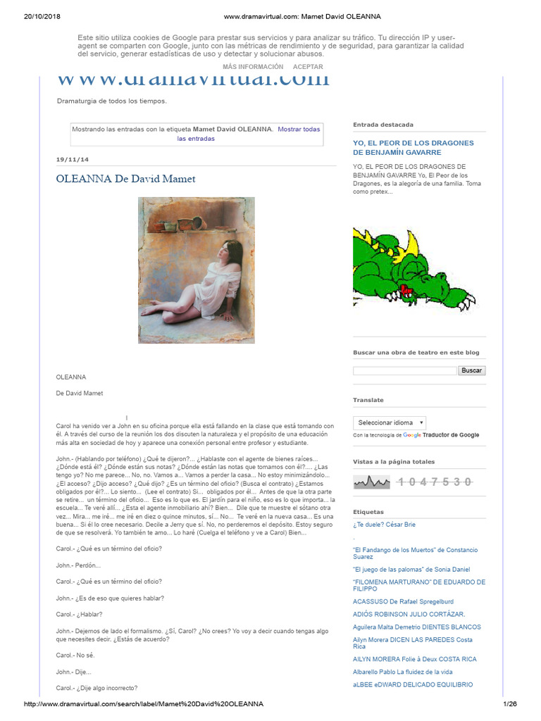 OLEANNA DAVID MAMET ANALYSIS intelligence overview