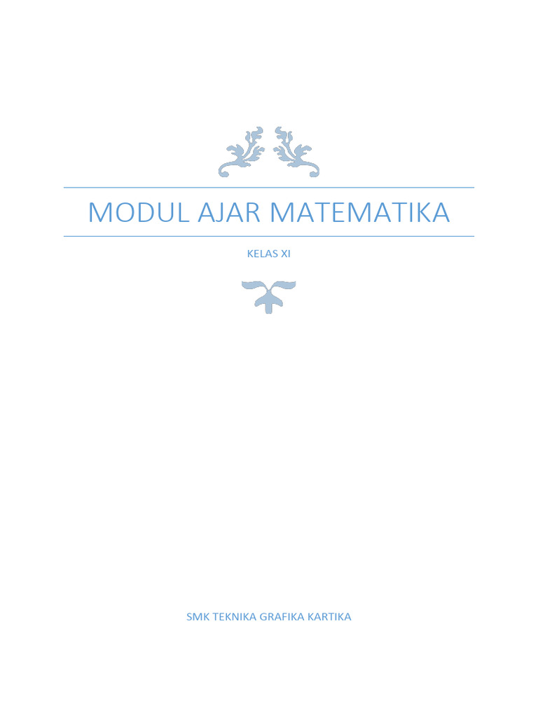 Modul Ajar Matematika Kelas Xi | PDF